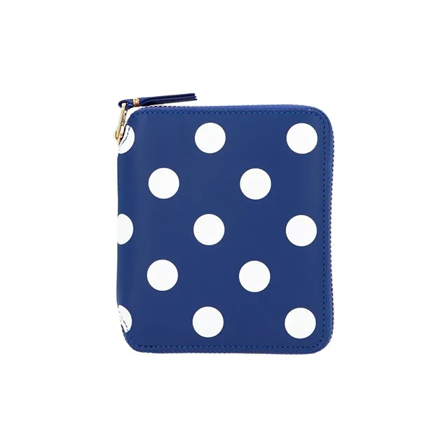 CDG Cow Leather Wallet Women's Blue-0