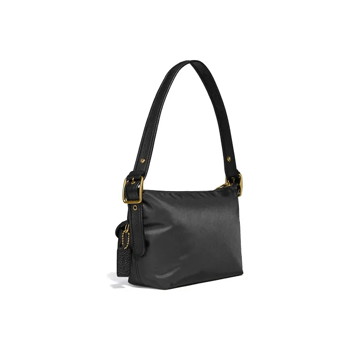 COACH Cargo Nylon Double Pocket Handbag Shoulder Bag Women's Black-2