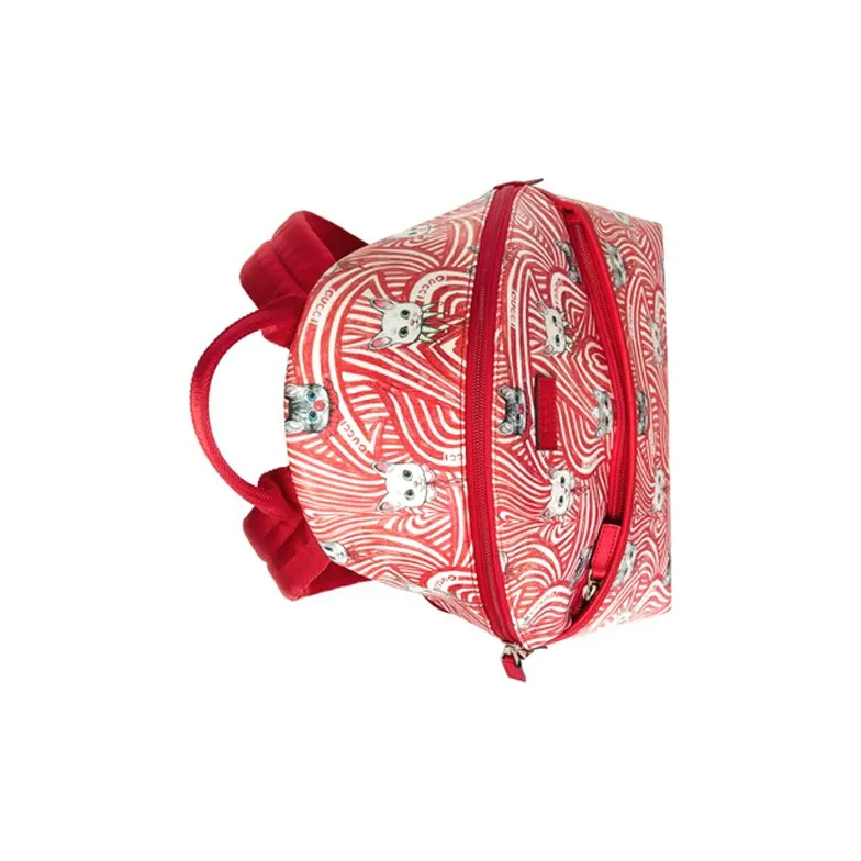 GUCCI Yuko Higuchi Yuko Higuchi Co-Branded Canvas With Leather Kids' Backpack Kids' Red/White-4