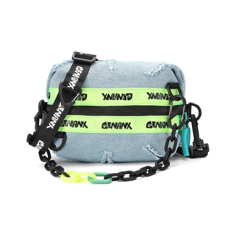 GENANX Denim Shoulder Bag, Crossbody Bag Regular Unisex Denim Blue-1