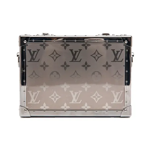 LOUIS VUITTON Clutch Box Monogram Titanium Silver