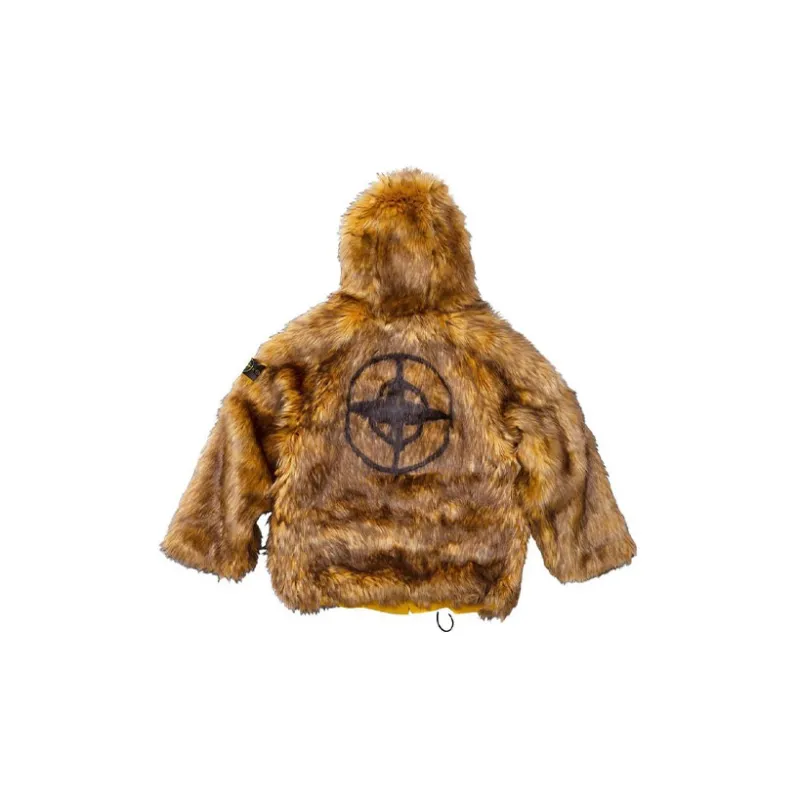 Supreme X Stone Island Formula Steel Reversible Faux Fur Parka-3