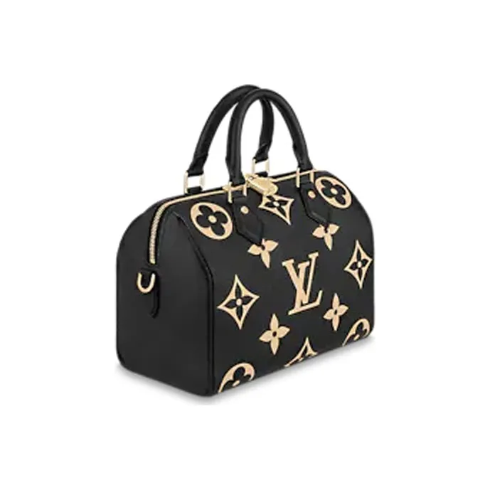 LOUIS VUITTON Speedy Bandouliere Monogram Empreinte Black/Beige-2