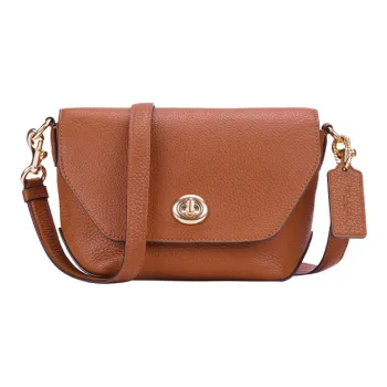 COACH Karlee Leather Crossbody Bag, Shoulder Bag Trumpets Women's Brown