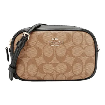 COACH Convertible Belt Artificial Leather 2 in 1 Bag Fanny Pack Shoulder Bag Crossbody Bag Small Size Women's Khaki
