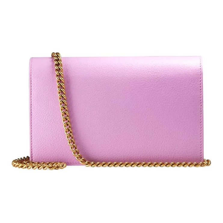 GUCCI Leather Wallet Crossbody Bag Shoulder Bag Mini Women's Pink Purple-2