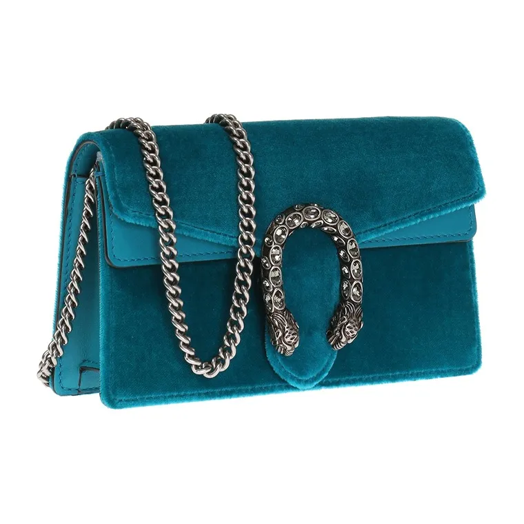 GUCCI Dionysus Velvet Shoulder Bag, Crossbody Bag Extra Mini Women's Peacock Green-2