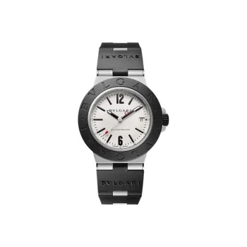 BVLGARI BVLGARI∙BVLGARI Collection Wrist Watch Mechanical Movement Rubber Strap 40mm White Dial Men's Watches 103382