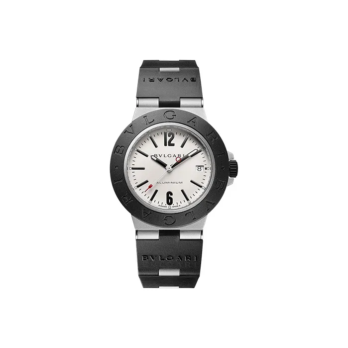 BVLGARI BVLGARI∙BVLGARI Collection Wrist Watch Mechanical Movement Rubber Strap 40mm White Dial Men's Watches 103382-0