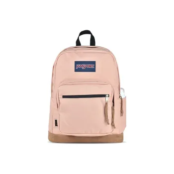 JanSport Leather Backpack Medium Size Unisex Beeswax Powder