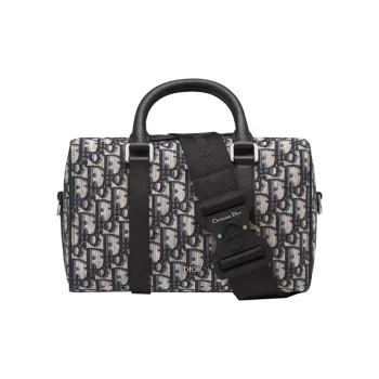 DIOR Lingot Calfskin Travel Bags Shoulder Bag Crossbody Bag Handbag Men's Beige/Black