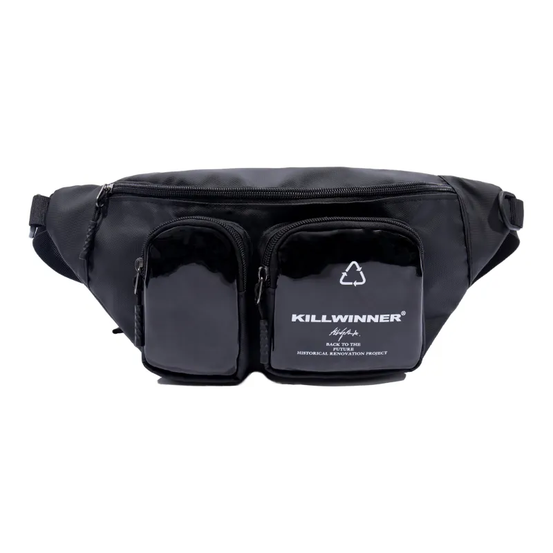 KILLWINNER Polyester Crossbody One Shoulder Fanny Pack Regular Unisex Gray-11