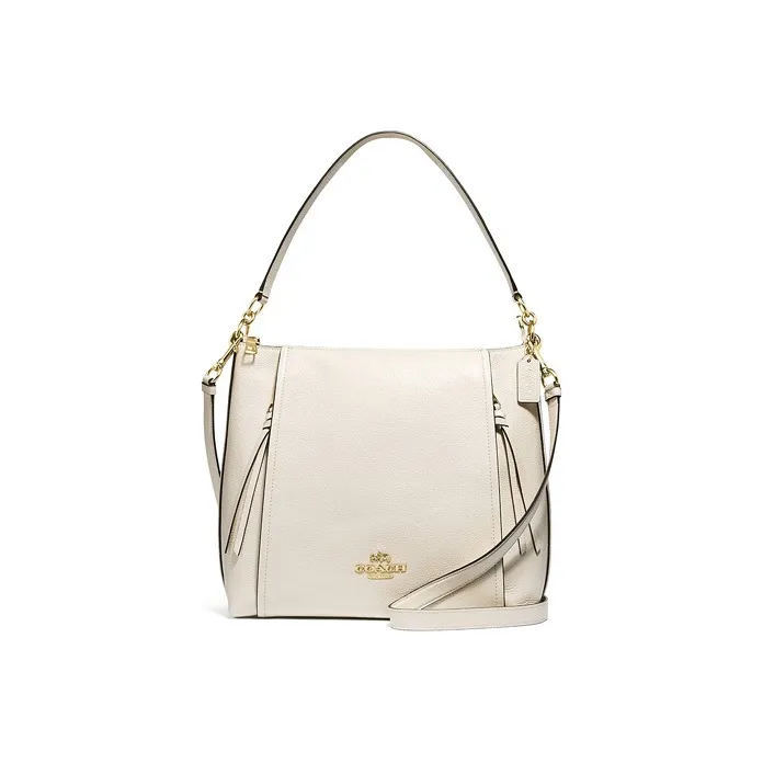 COACH Marlon Leather Shoulder Bag Handbag Shoulder Bag Crossbody Bag Medium Size Women's Ecru-0