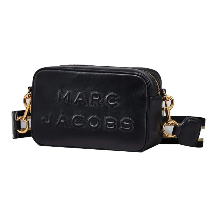 MARC JACOBS Flash Leather Small Square Camera Bag Shoulder Bag Crossbody Bag Unisex Black-1