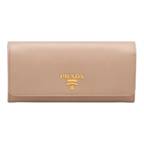 PRADA Leather Wallet Women's Fire Red