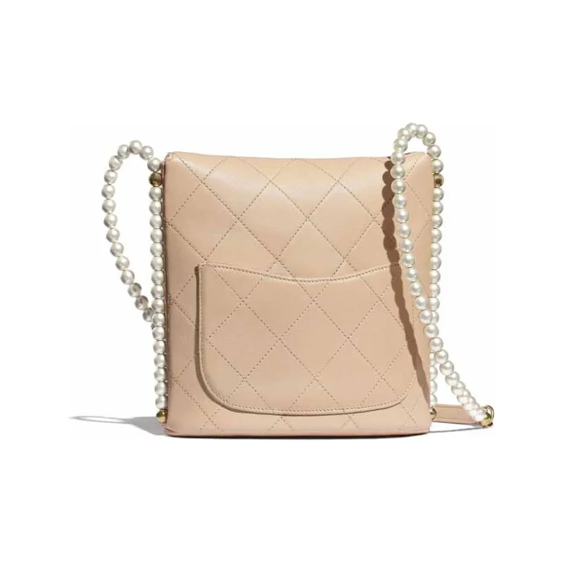 CHANEL Gabrielle Calfskin Hobo Bag, Crossbody Bag Women's Beige-1