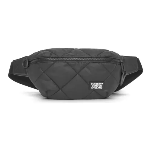 Burberry Quilted Cotton Sling Bag Shoulder Bag Crossbody Bag Fanny Pack Regular Men's Black