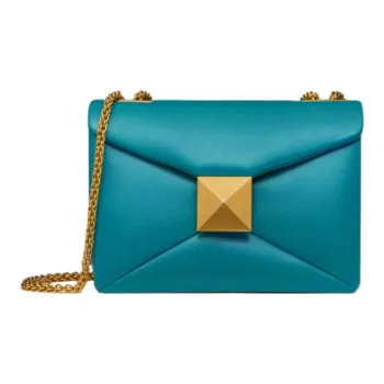 Valentino One Stud Sheepskin Handbag, Crossbody Bag, Shoulder Bag Women's Mediterranean Blue