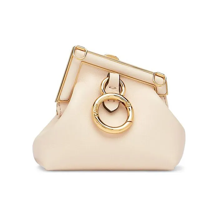 FENDI Fendi First Sheepskin Earphone Case Shoulder Bag Crossbody Bag Extra Mini Women's Pink-2