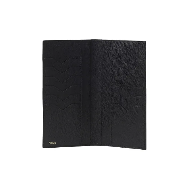 Valextra Calfskin Card Holder Wallet Women's Black-1