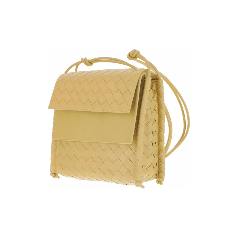 Bottega Veneta Lambskin Handbag Shoulder Bag Women's Beige-1