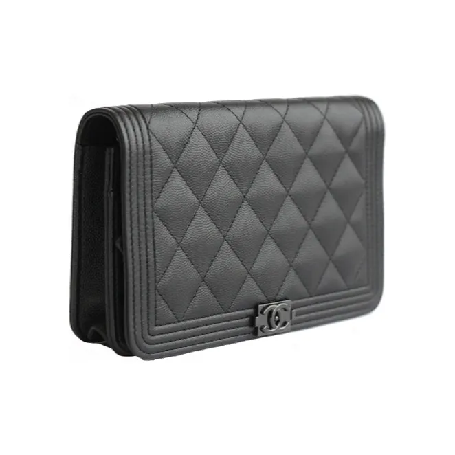 CHANEL Leboy Cow Leather Shoulder Bag, Crossbody Bag Women's Black-1