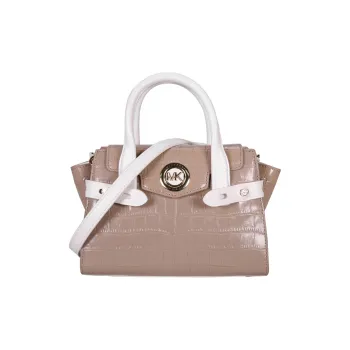 MICHAEL KORS Carmen Cow Leather Crossbody One Shoulder Handbag Mini Women's Light Umber