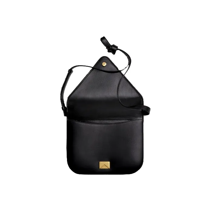 Bottega Veneta MOUNT Smooth Calf Leather Envelope Bag, Shoulder Bag, Crossbody Bag Medium Size Women's Black-3