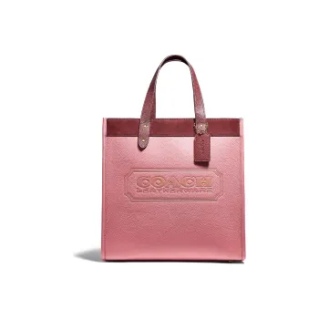 COACH Field Leather Leather Tote Bag Shopping Bag Crossbody Bag Shoulder Bag Handbag Large Size Women's Vintage Pink