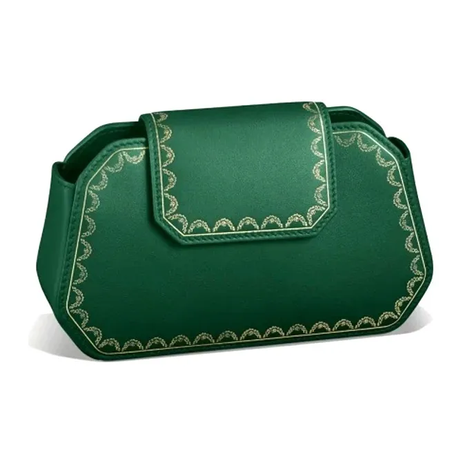 CARTIER GUIRLANDE Calfskin Handbag Shoulder Bag Crossbody Bag Extra Mini Women's Green-1