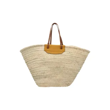 Furla Linen Woven Bag Handbag Regular Women's Light Umber