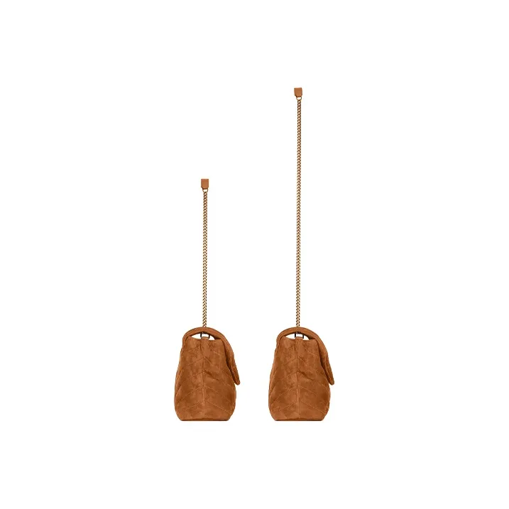 SAINT LAURENT LOULOU Quilted Suede Crossbody Bags Shoulder Bags Women's Cinnamon-2