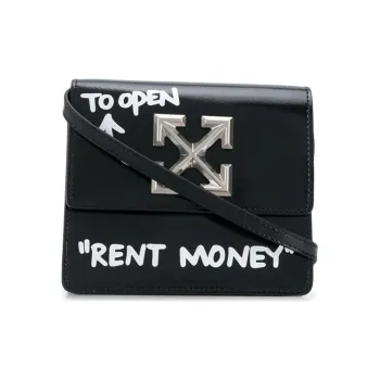 OFF WHITE Turn To Open Jitney 0.7 Crossbody Bag 'Black/White'
