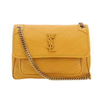 SAINT LAURENT Niki Quilting Lambskin Hobo Bag, Crossbody Bag, Shoulder Bag Medium Size Women's