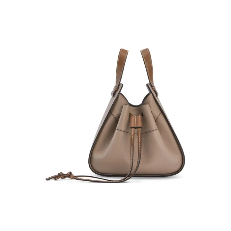 LOEWE Hammock Soft Grained Calfskin Hammock Bag Handbag Shoulder Bag Crossbody Bag Small Size Women's Cameo Brown-1