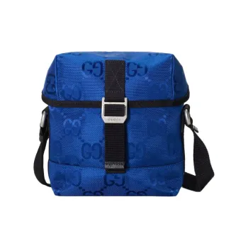GUCCI Off The Grid Recycled Nylon Patchwork Messenger Bag Shoulder Bag Crossbody Bag Unisex Blue/Black
