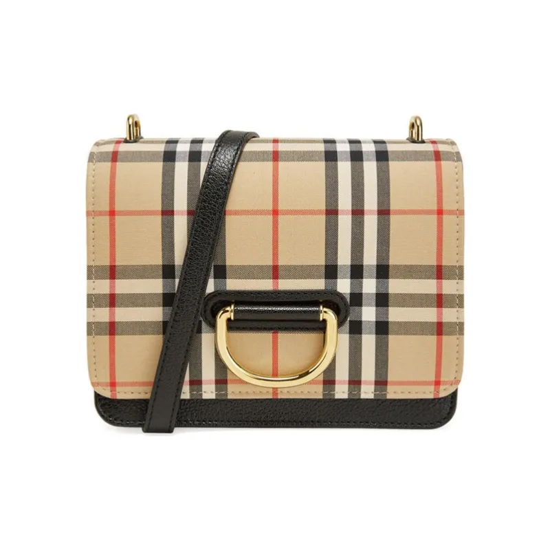 Burberry Vintage Cow Leather Shoulder Bag, Crossbody Bag Women's Archive Beige-0