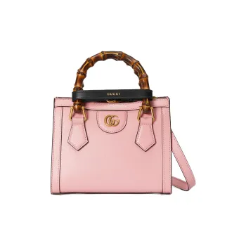 GUCCI Leather Tote Bag Shopping Bag Shoulder Bag Handbag Mini Women's Pink