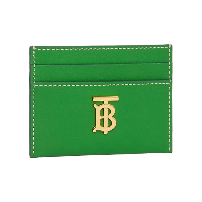 Burberry Quilting Lambskin Coin Purse Card Holder Women's Ivy Green-1
