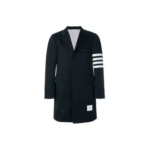 THOM BROWNE Coats Men Navy Blue