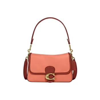 COACH Tabby Cow Leather Handbag, Shoulder Bag, Crossbody Bag Women's Rouge Pink/Brown