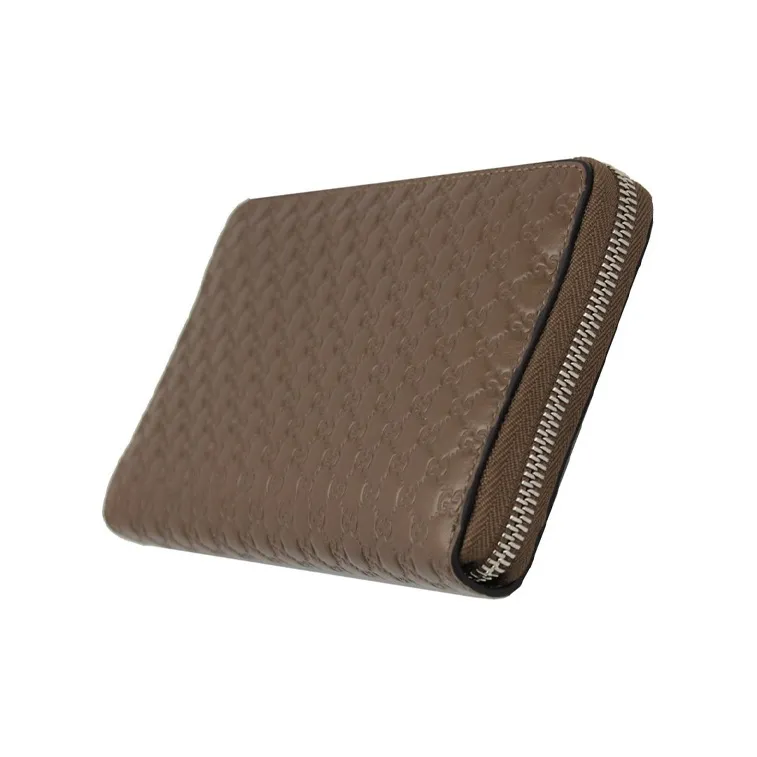GUCCI Leather Wallet Men's Brown-1
