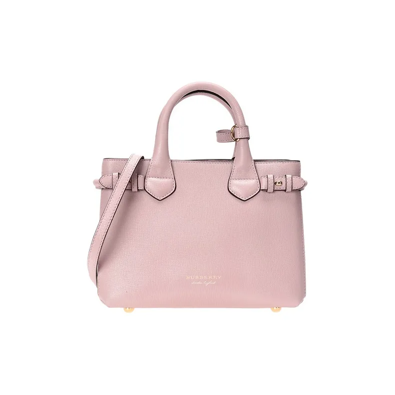 Burberry Leather Shoulder Bag, Crossbody Bag, Handbag Small Size Women's Pink-0
