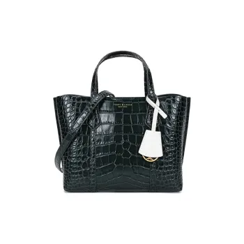 TORY BURCH Perry Leather Crossbody One Shoulder Handbags Small Size Women's Deep Sea With Color