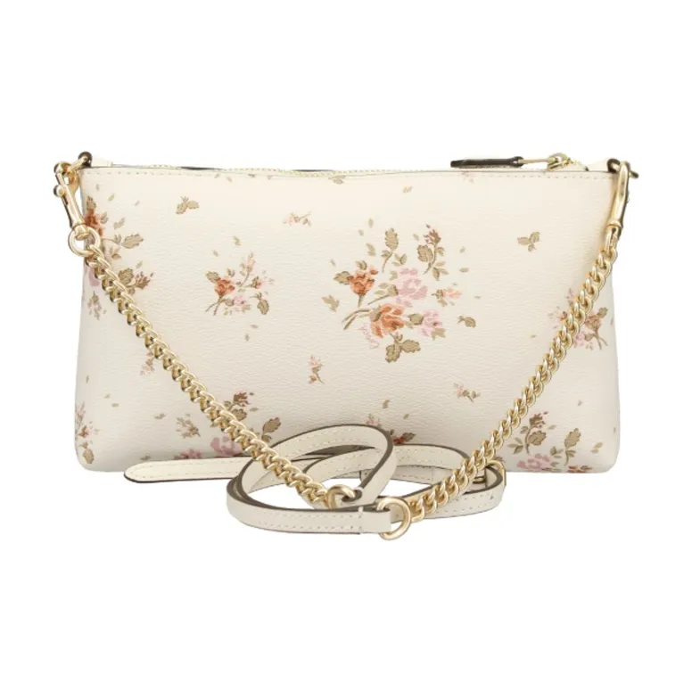 COACH Zip Top Crossbody Cow Leather Pillow Bag Shoulder Bag Crossbody Bag Small Size Women's Ecru-2