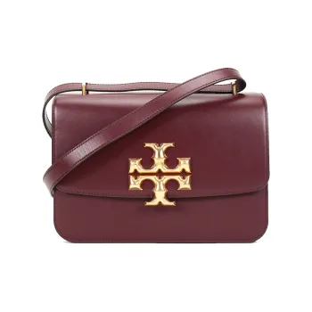 TORY BURCH Eleanor Leather Crossbody Bag, Shoulder Bag Women's Burgundy