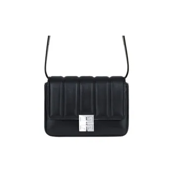 GIVENCHY 4G Smooth Cow Leather Shoulder Bag Crossbody Bag Medium Size Women's Black