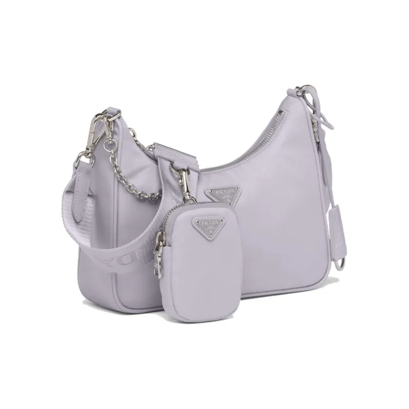 PRADA Re-Edition Recycled Nylon Shoulder Bag Crossbody Bag Mini Women's Wisteria Purple-1