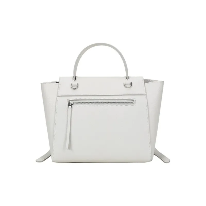 CELINE Belt Grained Calfskin Catfish Bag One Shoulder Handbag Crossbody Bag Women's Candy Color/White-3
