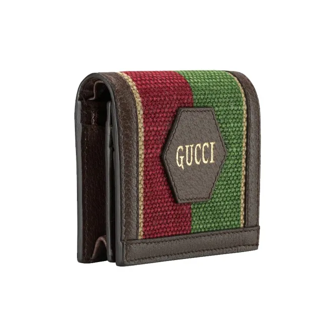 GUCCI Canvas Leather Binding Canvas Bag, Wallet, Card Holder Women's Brown & Multicolor-1